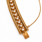 Bracelet or jaune et perles de culture - Epoque 1900