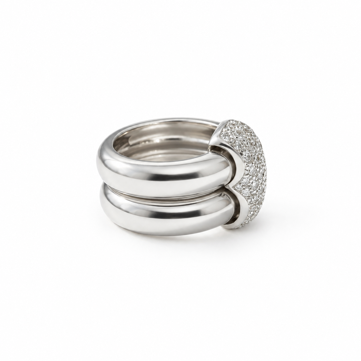 Chaumet - White Gold and Diamond Ring - Duo Model