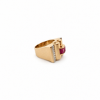 Bague Tank - Or jaune et diamants