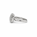 Bague Or blanc pavage diamants 1,20 carats