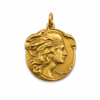 Art Nouveau - Médaille Or jaune - Edmond Becker