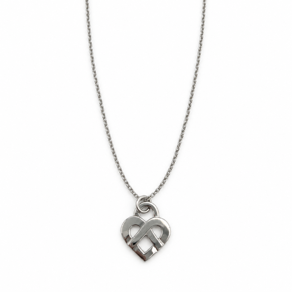 Poiray - Pendentif Cœur entrelacé - Or blanc