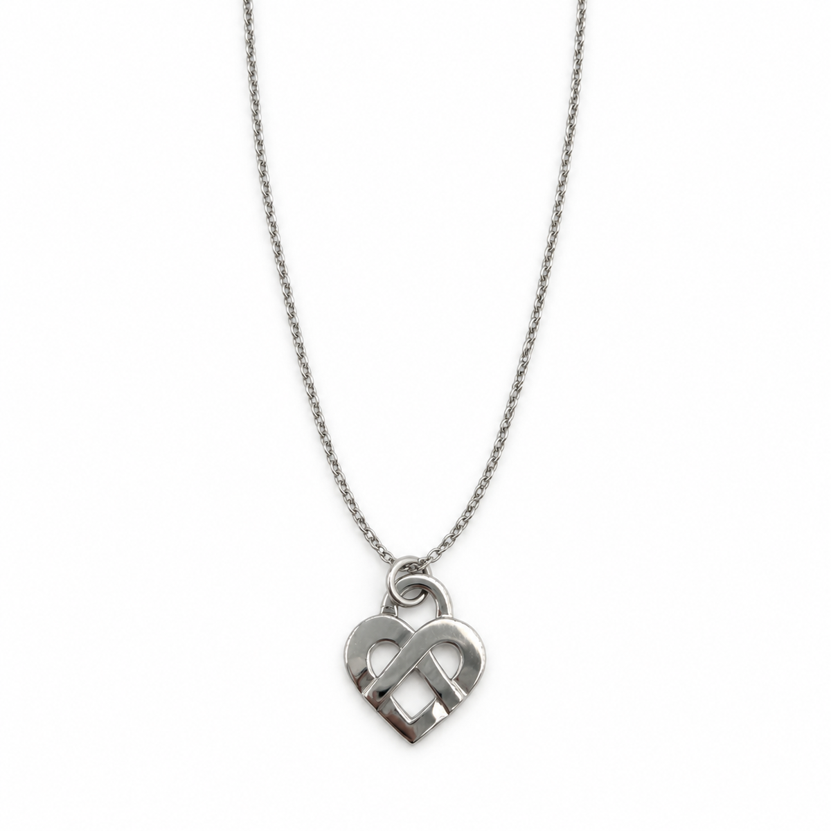 Poiray - Pendentif Cœur entrelacé - Or blanc