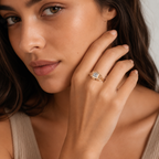 Bague Tank - Or rose - Diamant