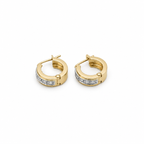 Boucles d’oreilles Créoles  Or jaune et Diamants