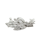 Broche Feuillage Or Blanc - Diamants