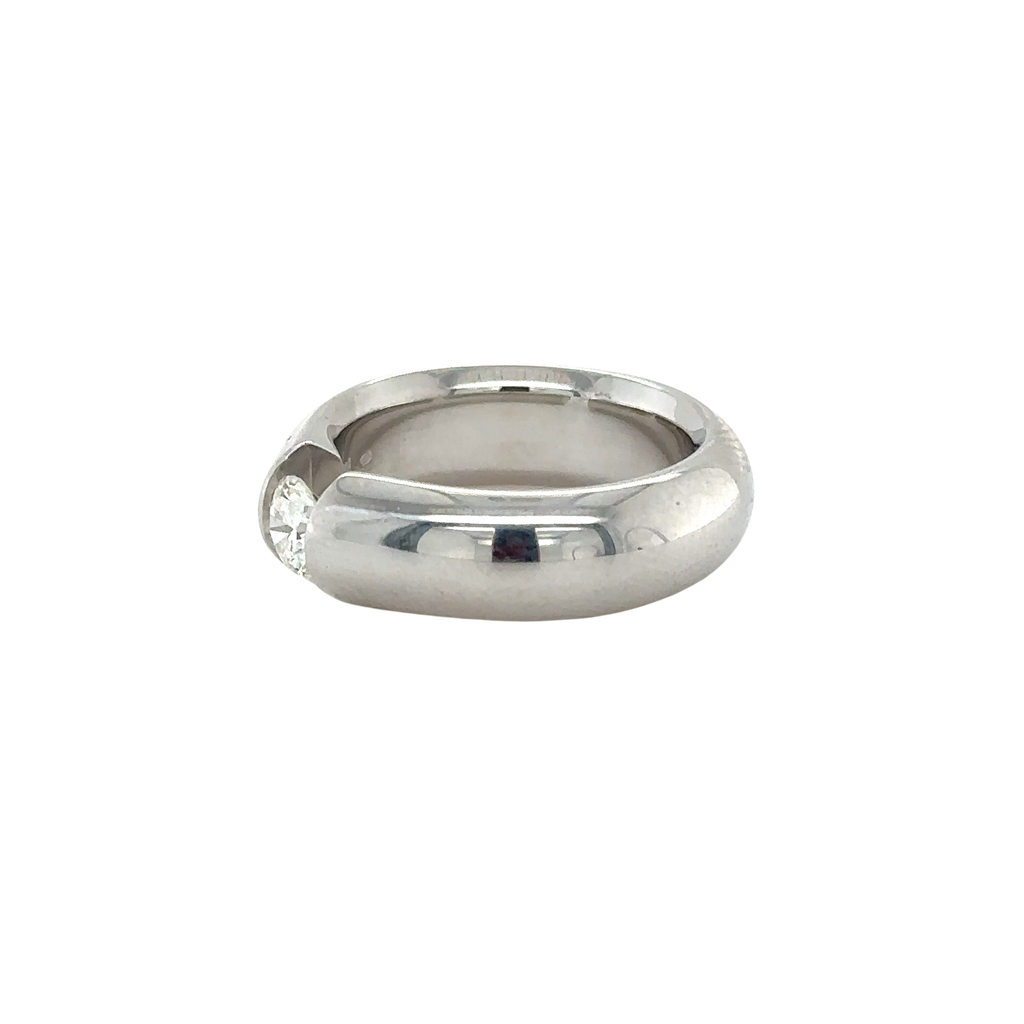 Solitaire - Or blanc et diamant