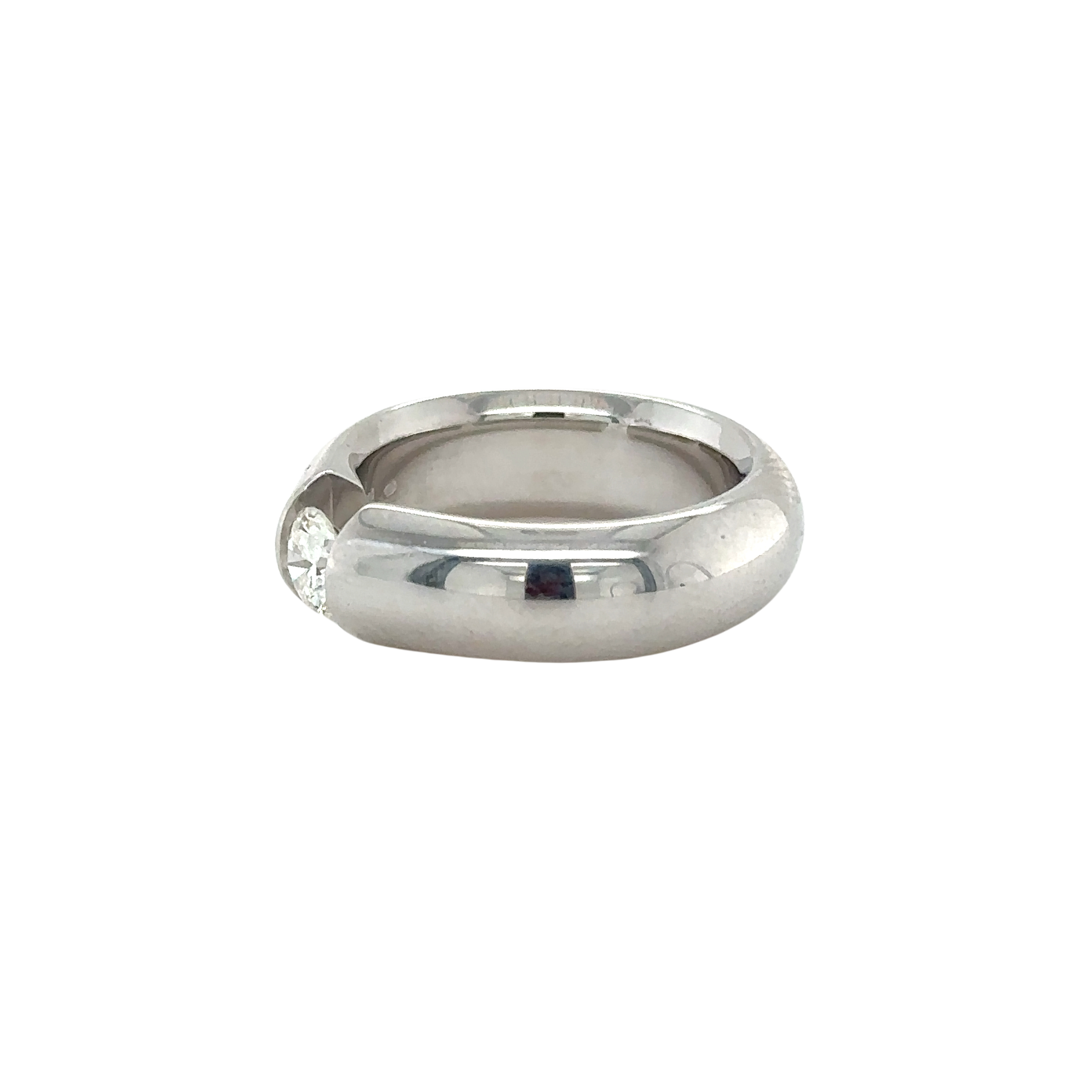 Solitaire - Or blanc et diamant