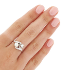 Bague Or Blanc - Perle de culture et Diamant