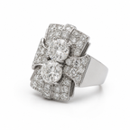 Art déco - Bague Platine - Diamants 3,72 carats