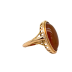 Bague Or Jaune - Quartz fumé