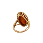 Bague Or Jaune - Quartz fumé