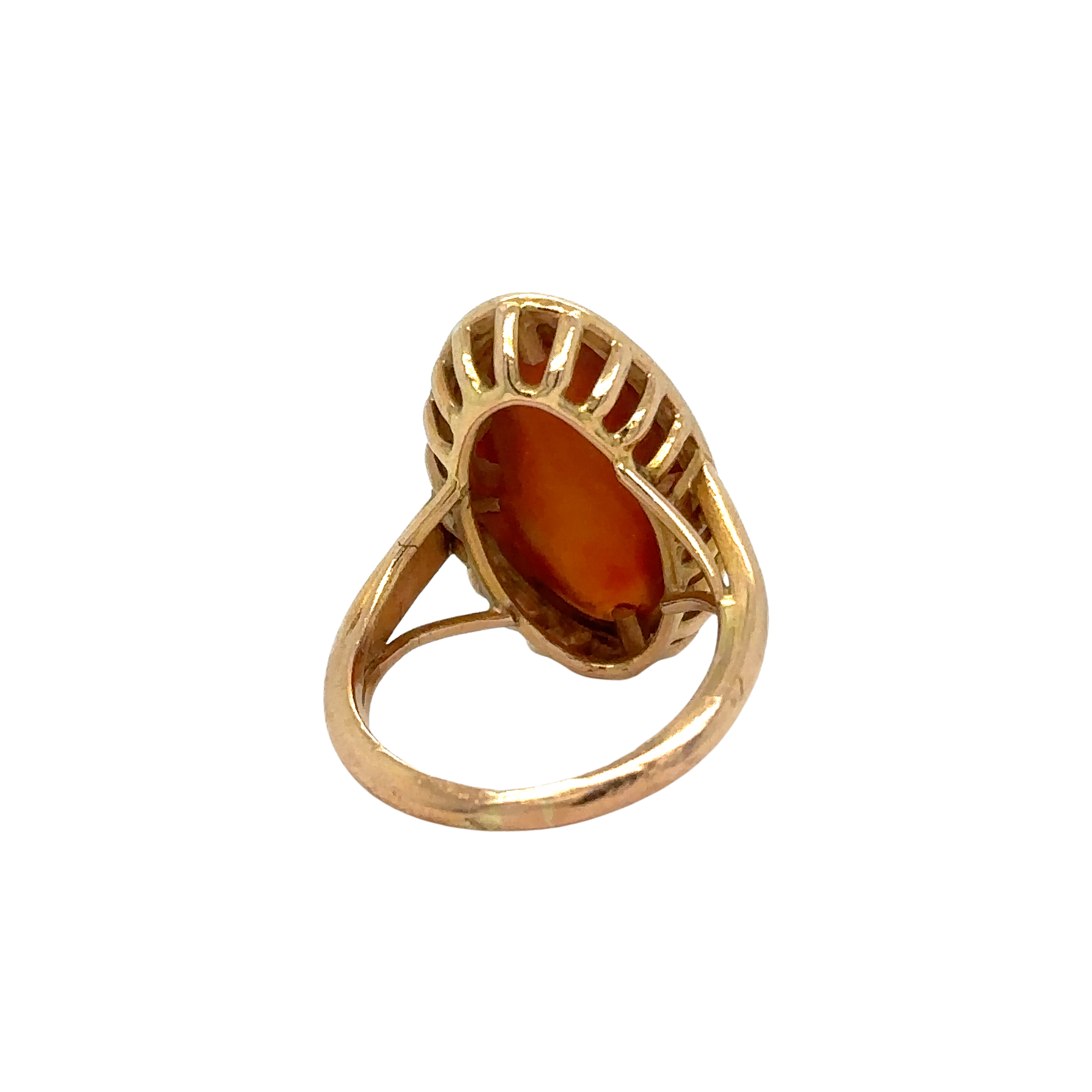 Bague Or Jaune - Quartz fumé