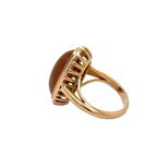 Bague Or Jaune - Quartz fumé