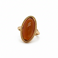 Yellow Gold Ring - Smoky Quartz