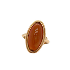 Bague Or Jaune - Quartz fumé