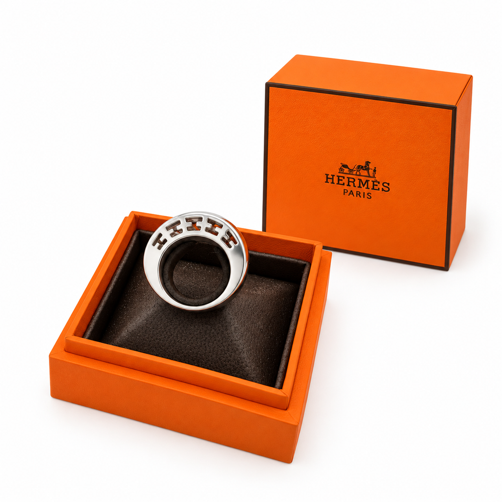 Hermès - Bague Jonc Argent Modèle Clarté