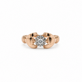 Bague Tank Or rosé, Platine et Diamants