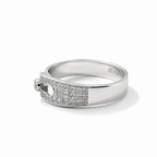 DINH VAN - White Gold and Diamond Lock Ring