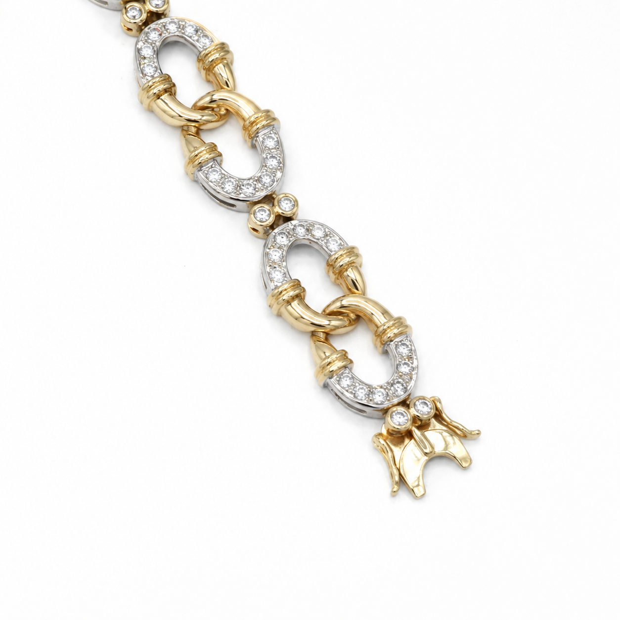 Bracelet Vintage - 2 ors - Diamants 2,73 carats