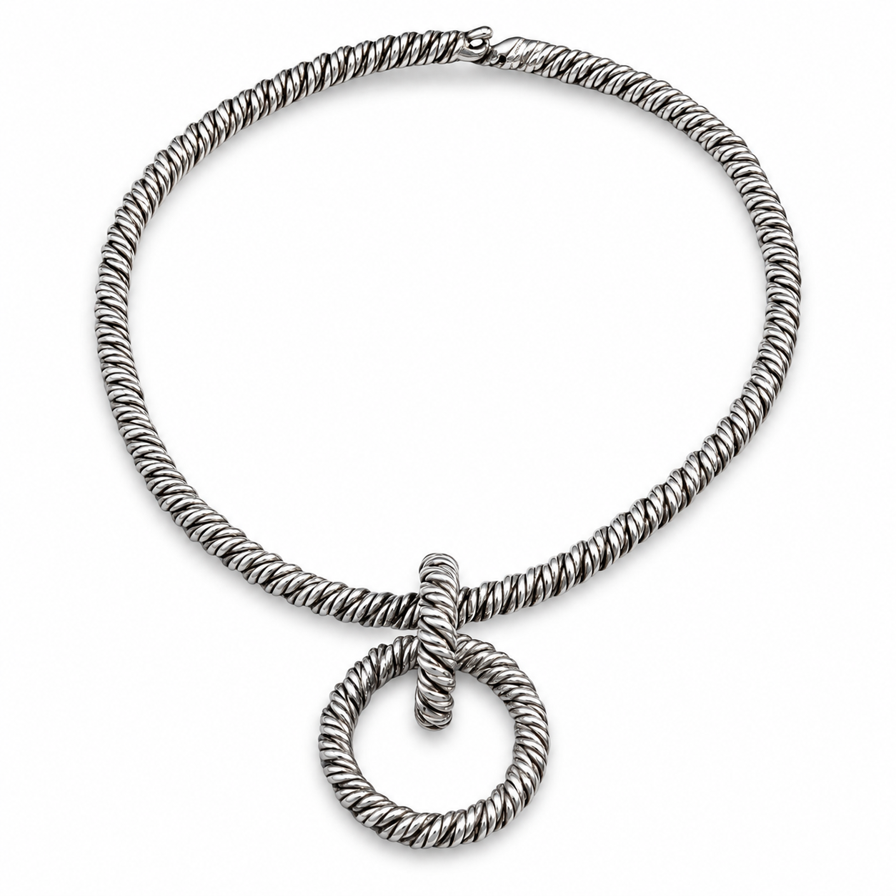 Hermès - Collier Vintage Argent - poinçon Lucien Vachey