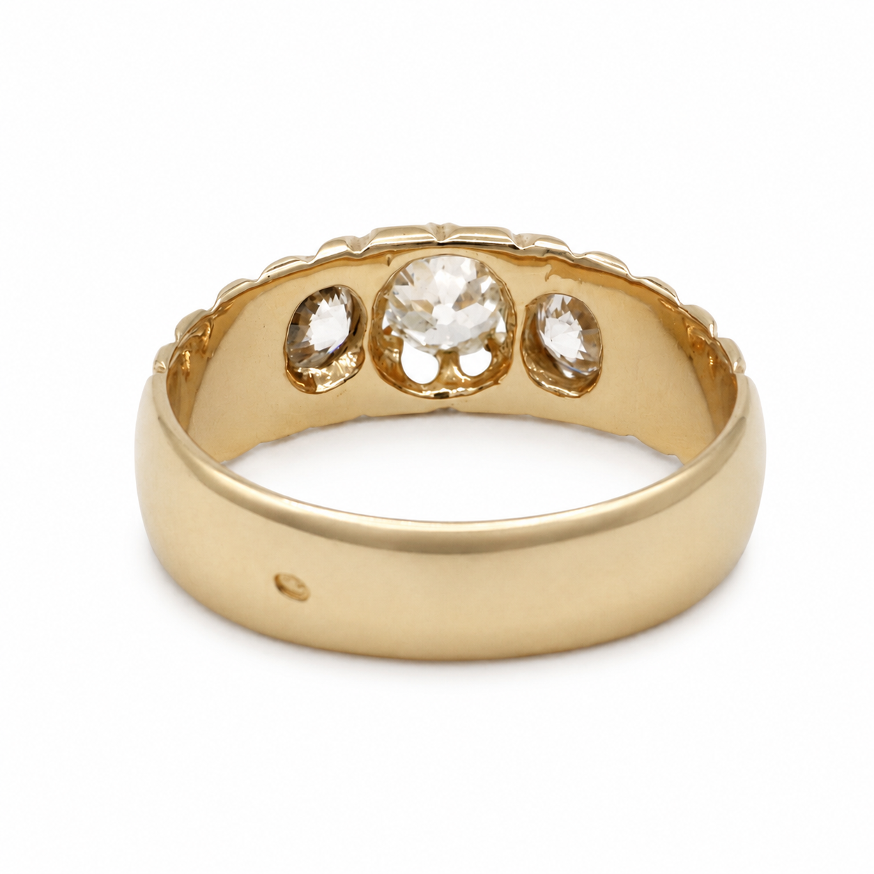 Bague Rétro Or jaune et diamants 1,10 carats
