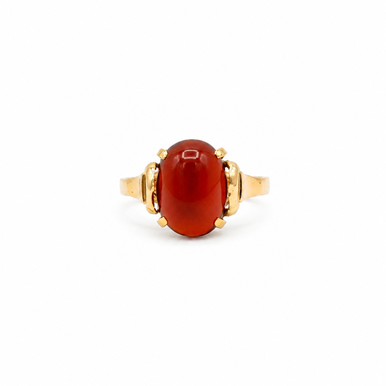 Bague Vintage Or Jaune et Cornaline
