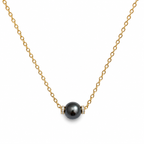 Collier or jaune - Perle de Tahiti et Diamants