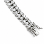 Bracelet Or blanc - Diamants 10 carats - 1970