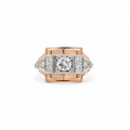 Bague Tank Or rose et diamants