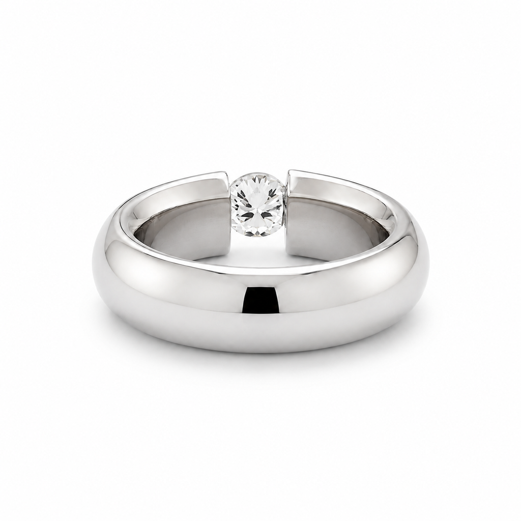 Solitaire - White gold and diamond