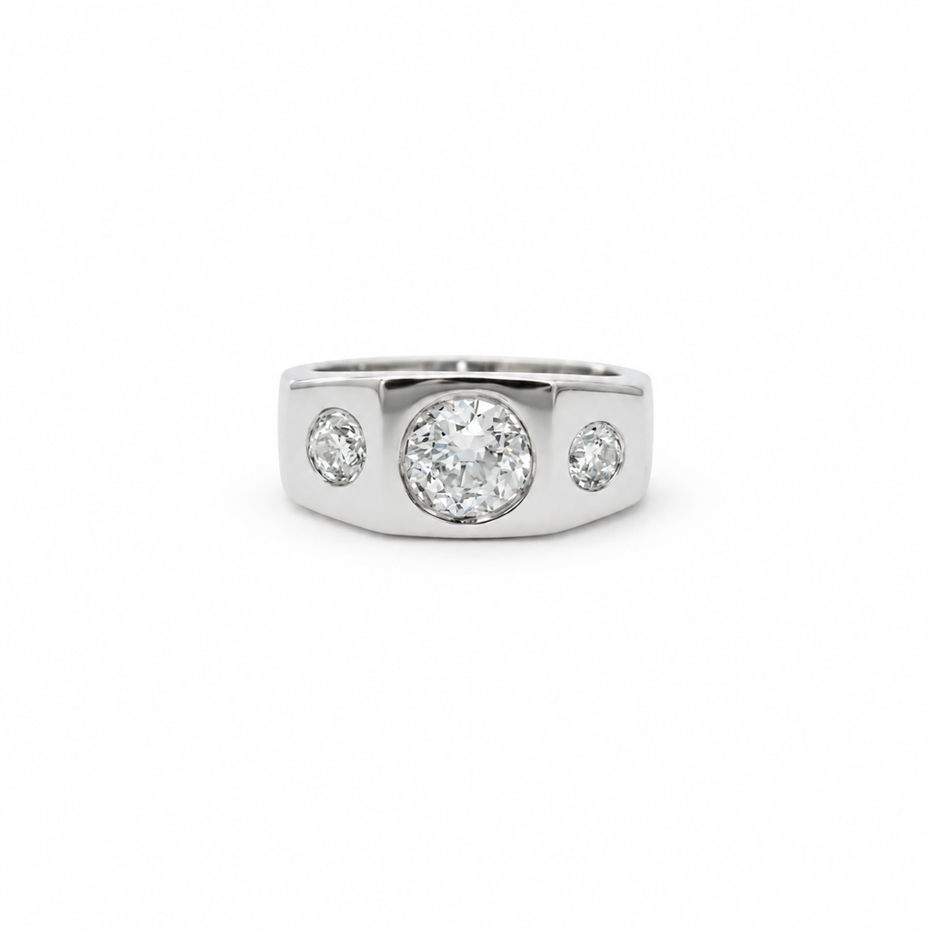 Bague Platine - Diamants 1,41 carats - Année 50