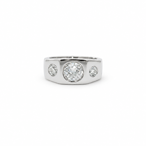 Bague Platine - Diamants 1,41 carats - Année 50