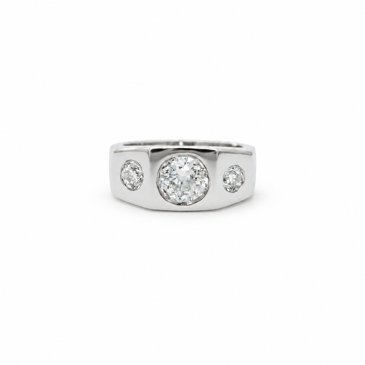 Bague Platine - Diamants 1,41 carats - Année 50