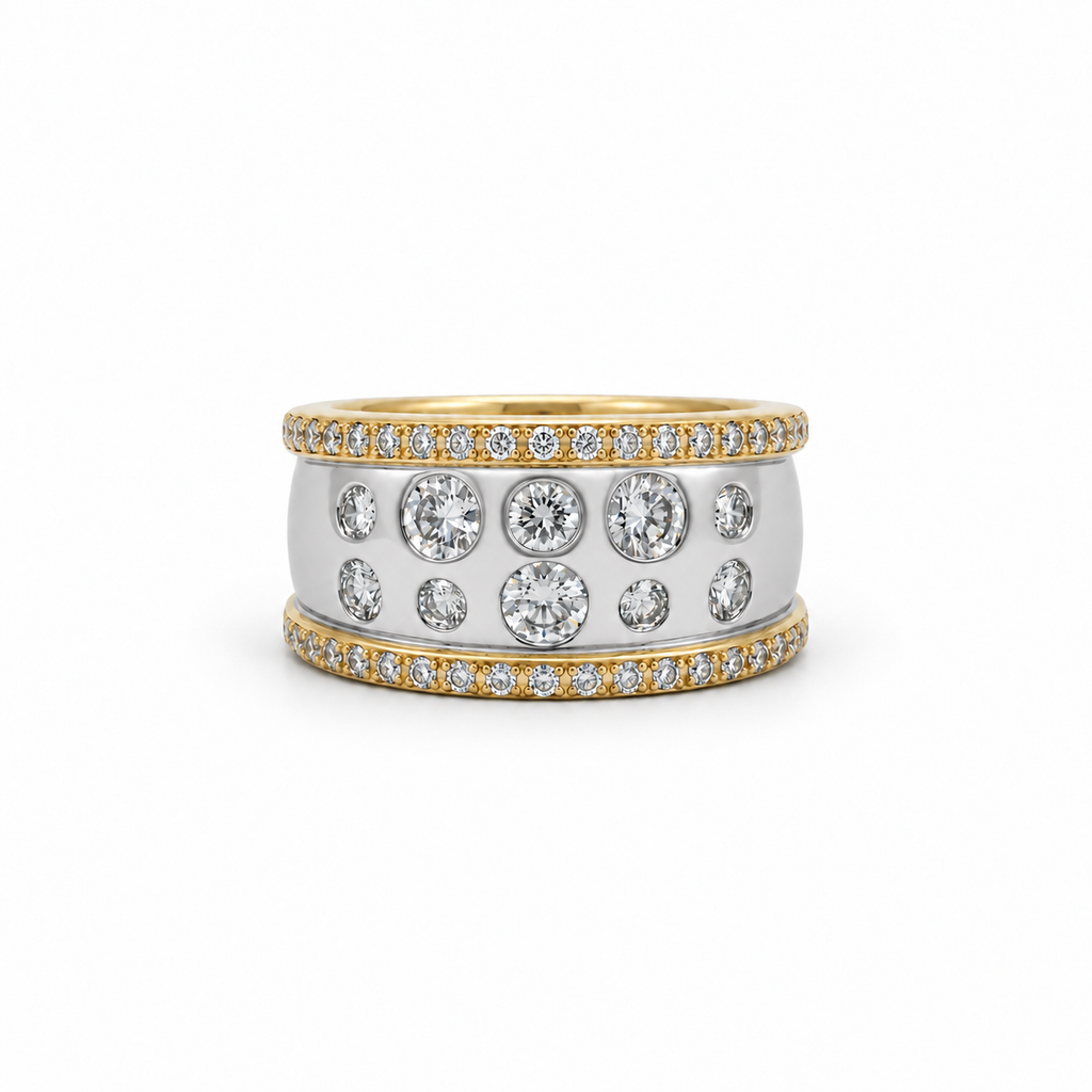 Bague Bandeau 2 ors - Diamants 1,35 carats