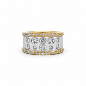 Bague Bandeau 2 ors - Diamants 1,35 carats