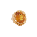 Yellow Gold Ring - Oval Citrine