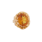 Bague Or Jaune - Citrine Ovale