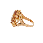 Bague Or Jaune - Citrine Ovale