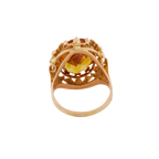 Bague Or Jaune - Citrine Ovale