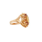 Bague Or Jaune - Citrine Ovale