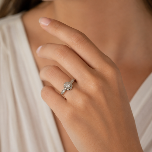 Bague 2 ors - Diamants Taille Ancienne