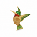 Broche Colibri - Or Jaune - émail