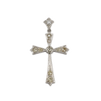 Art Déco - Pendentif Croix Or blanc et Diamants