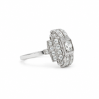 Art déco - Bague Platine et diamants