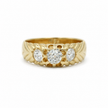 Bague Rétro Or jaune et diamants 1,10 carats
