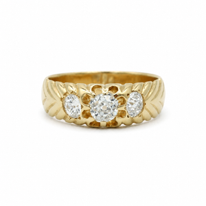 Bague Rétro Or jaune et diamants 1,10 carats