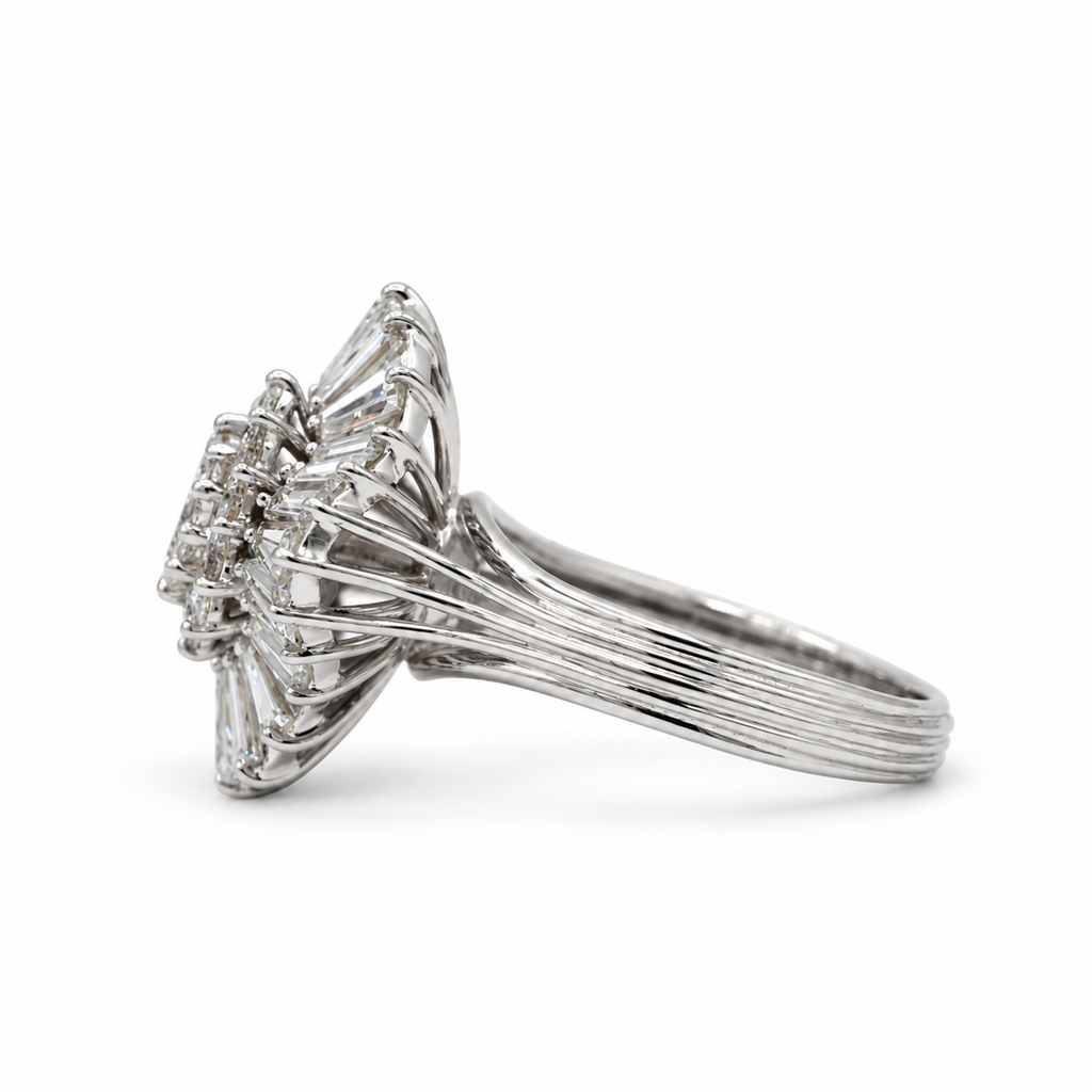 Bague Cocktail Platine et Diamants