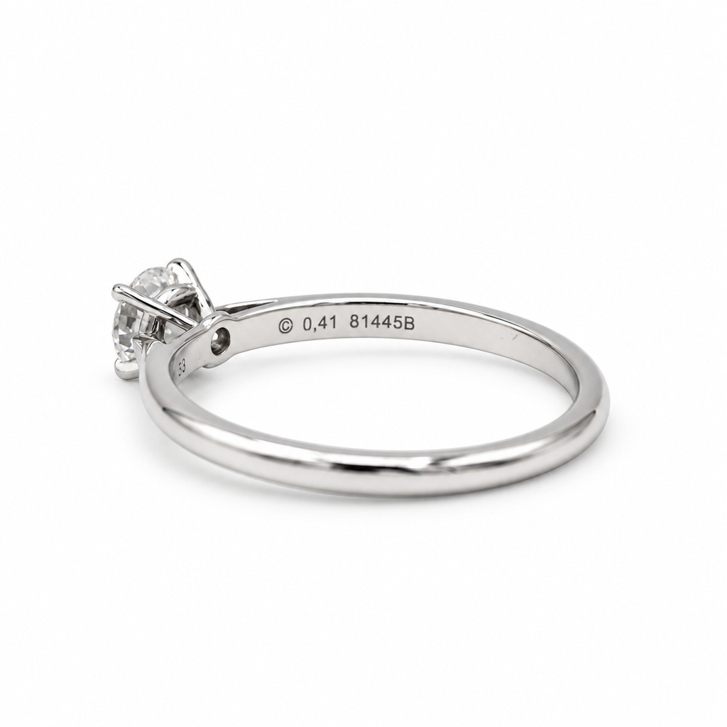 Cartier - Solitaire Platine et Diamant 0,41 carat