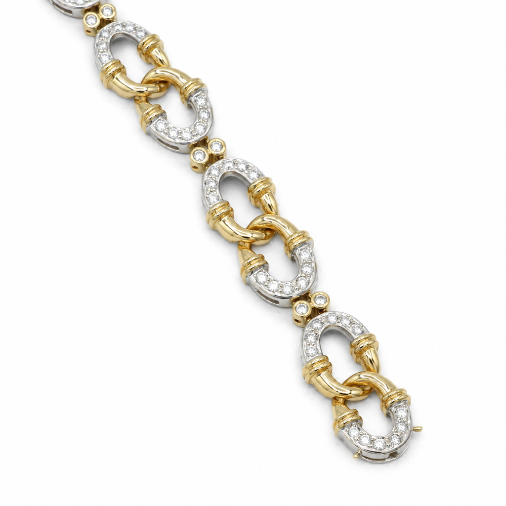 Bracelet Vintage - 2 ors - Diamants 2,73 carats